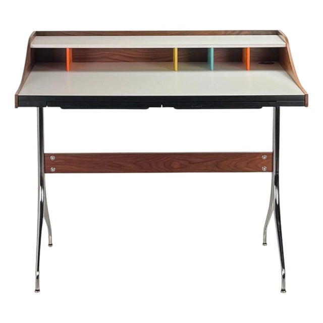 1980s Impeccable Swag Leg Desk by George Nelson for Herman Miller For Sale