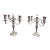 Antique Barker Ellis Silver Plated Candelabra Pair 5 Arm Convertible Gadroon England For Sale