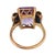 Mid 20th Century Retro 6.30 Carat Amethyst Diamond 18k Rose Gold and Silver Ring, Size 7.5 For Sale In Los Angeles - Image 6 of 6