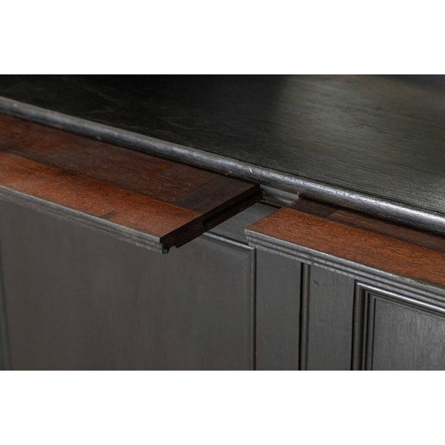 Wood Large English Ebonised Mirrored Mahogany Cabinet, 1880 For Sale - Image 7 of 18