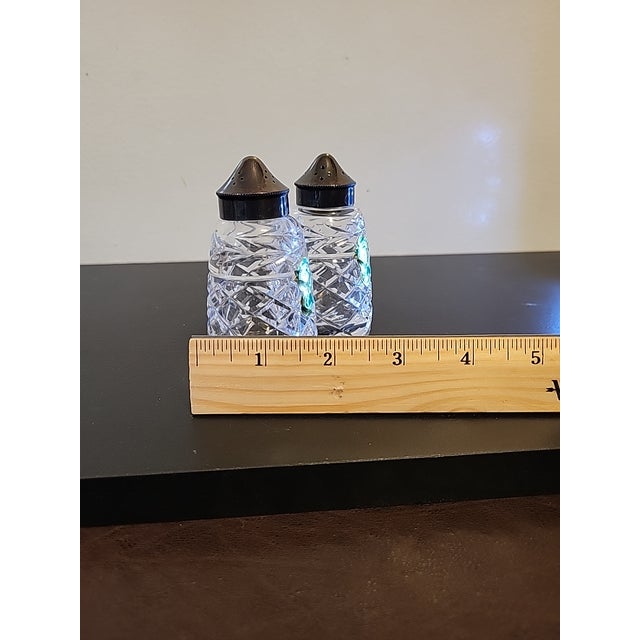 Silver Vintage Waterford Lismore Salt Pepper Shakers - a Pair For Sale - Image 8 of 9