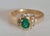 Vintage 18ct Gold Emerald & Diamond Ring, 1970s For Sale - Image 4 of 9