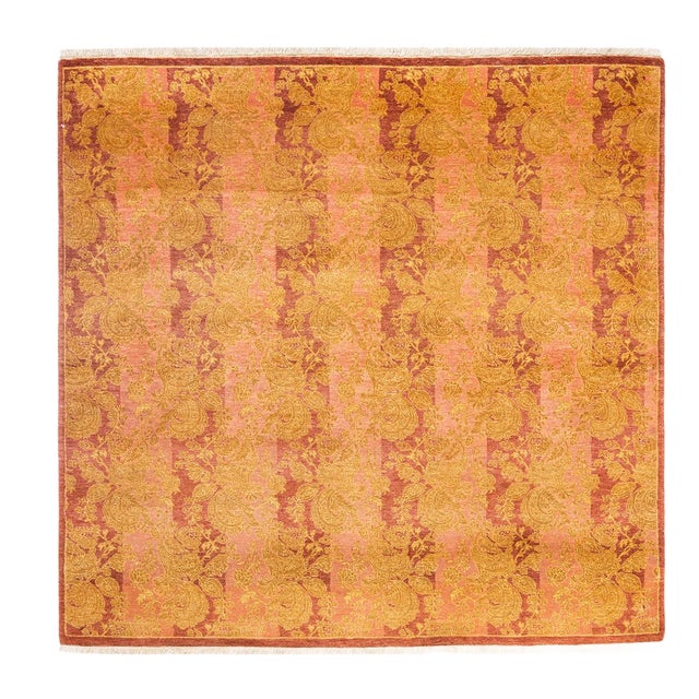 Mogul, One-of-a-Kind Hand-Knotted Area Rug - Pink, 4' 7" x 4' 7" For Sale