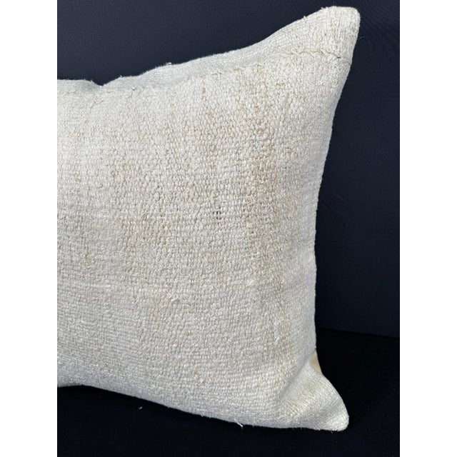 Contemporary Turkish Hemp Pillow Cushion Natural Beige Cushion Cover 20"x20" For Sale - Image 3 of 4