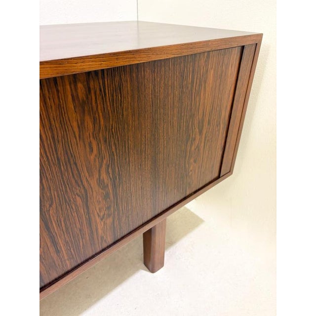 Mid-Century Modern Low Sideboard with Sliding Doors, Italy, 1960s For Sale - Image 3 of 9