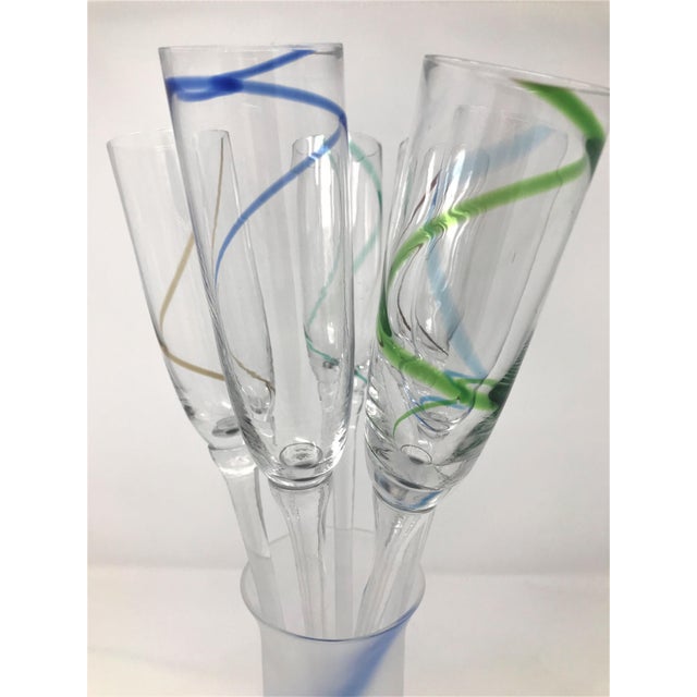 Baseless Champagne Toasting Flutes & Holder Set of 7 Chairish