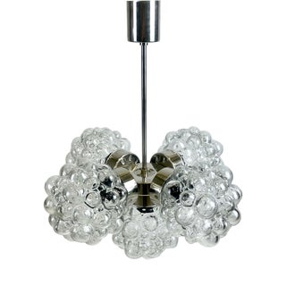 Mid-Century 5-Arm Raspberry Chandelier from Kamenický Šenov, 1960s For Sale