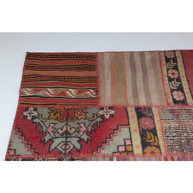 Textile Vintage Anatolian Kilim Patchwork Rug Crafted From Tribal Handwoven Kilims -6' 5'' X 9' 10'' For Sale - Image 7 of 10