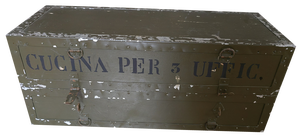 Military Box of the First World War, in Metal, for the Provision of 3 Officers with All Its Accessories, 1890s, Set of 15
