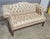Late 20th Century Classic Leather Tufted Tan Leather Settee Chippendale Williamsburg Style For Sale - Image 4 of 10