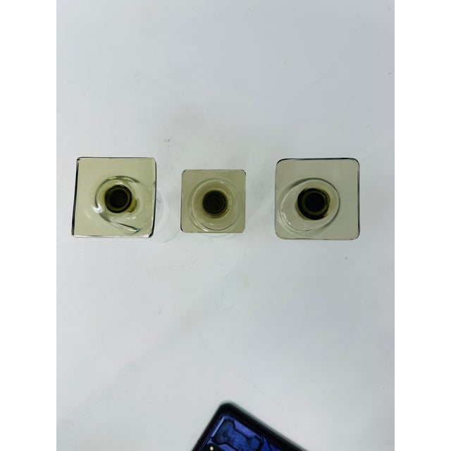 Rosenthal Berlin Linear Smoke Crystal Stemware - Set of 3 - Design by George Butler Jensen For Sale - Image 11 of 11