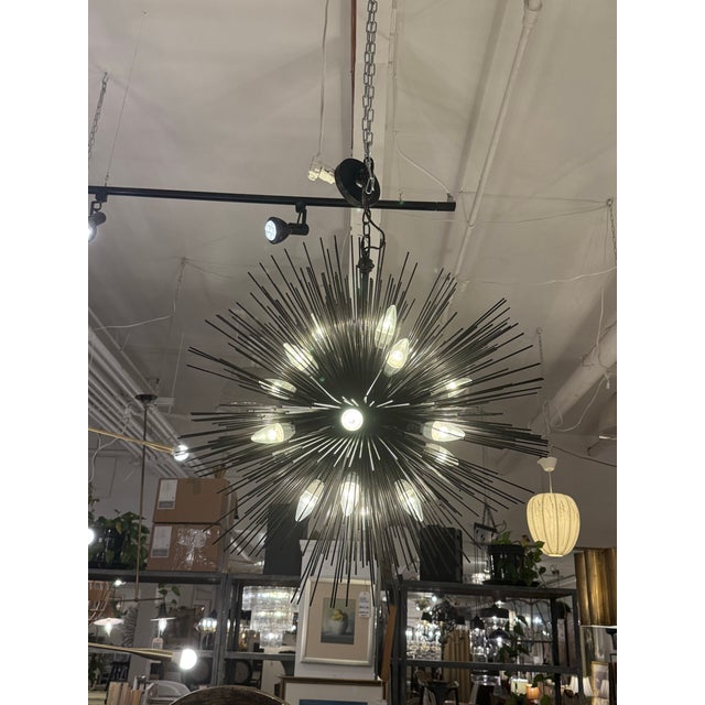 Black Kelly Wearstler for Visual Comfort Sputnik Chandelier For Sale - Image 8 of 12