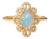14k Gold Ring With Oval Opal Cabochon, Size 6.75 For Sale