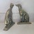 Mid 20th Century Vintage Heavy Brass and Cast Iron Seated Hunting Dog Bookends / Doorstops - Pair For Sale - Image 5 of 12