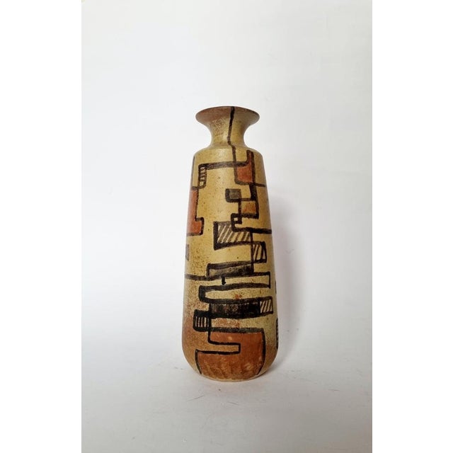 Italian Modern Cubisem Pattern Vase by Ceramice Biancoli, Italy, 1960s For Sale - Image 15 of 15