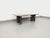 Vintage 1970s coffee table in terrazzo-effect marble in shades of black, gray, white, and ecru. It features two tiers: a...