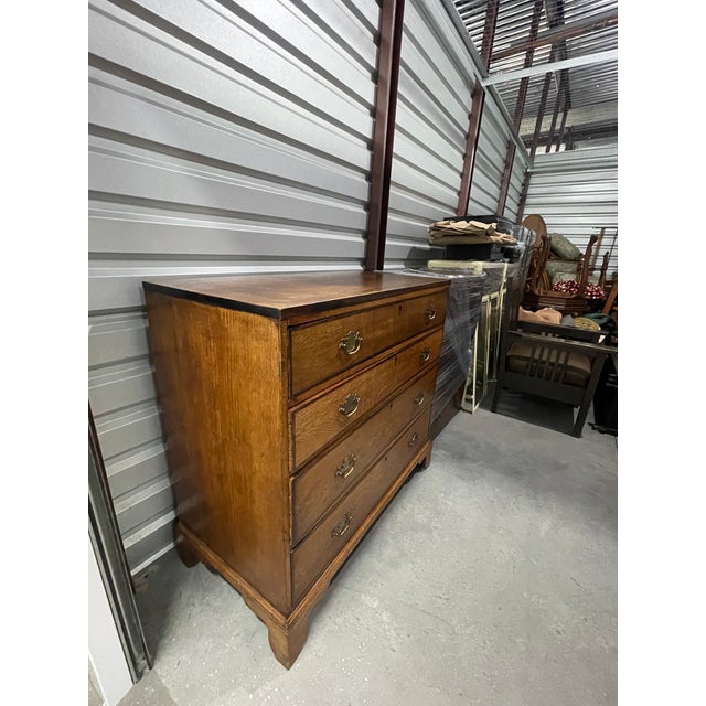 Antique 19th Century George III / Chippendale Oak Chest of Drawers For Sale - Image 4 of 6