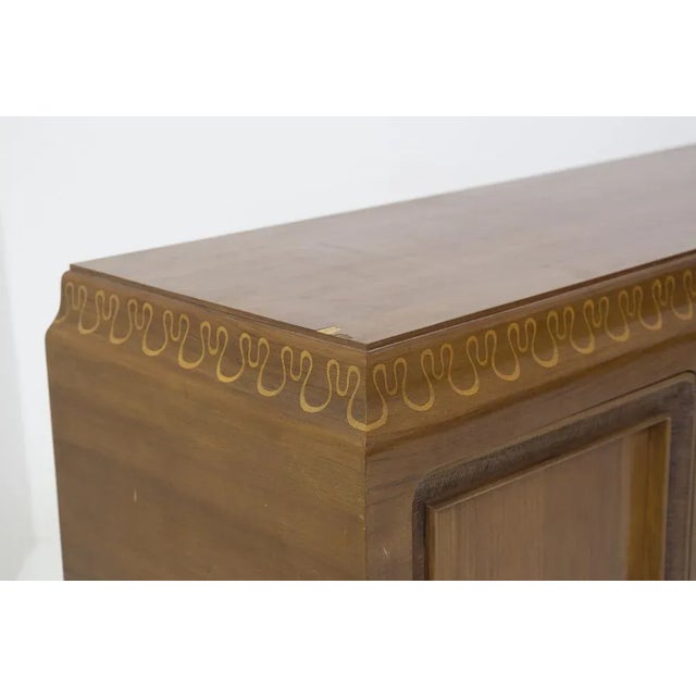 Brown Mid-Century Wooden Sideboard from Valzania, 1950s For Sale - Image 8 of 11