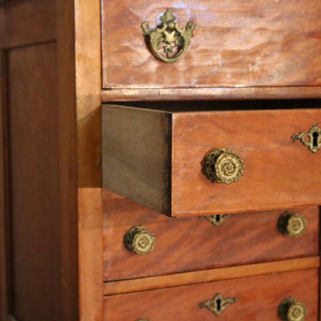 Antique Victorian Birch Mirrored Chiffonier Chest of Drawers