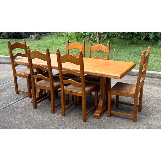 Vintage French Country Trestle Dining Table For Sale - Image 12 of 12