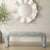 This Chic, Modern Bench Is Fully Upholstered In A Graphically Inspired Shell Print In Spa Blue, Offering A Clean Look And...