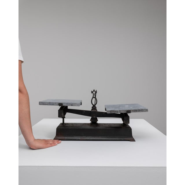19th Century French Iron & Marble Scale For Sale - Image 17 of 18
