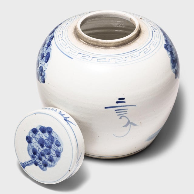 Chinoiserie Chinese Blue and White Jar With First Scholar, C. 1900 For Sale - Image 3 of 3