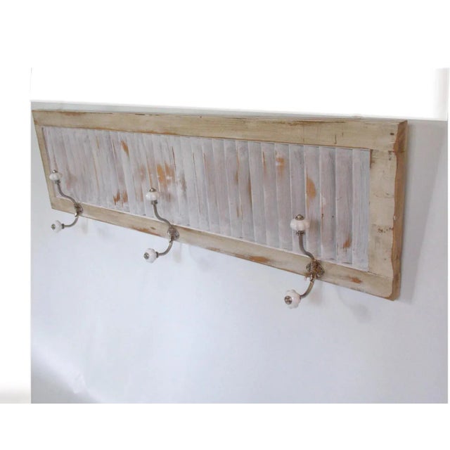Wood 1980s Coastal Style Coat Rack For Sale - Image 7 of 8