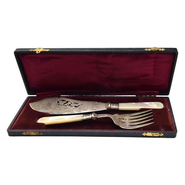 Antique English Silver Dessert Cutlery Set, 1890s, Set of 2 For Sale - Image 5 of 5