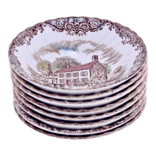 1960s Johnson Bros. Heritage Hall Bowls - Set of 8 For Sale