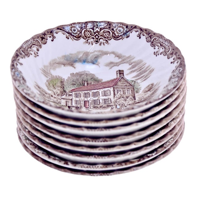 Johnson Bros. Heritage Hall Bowls - Set of 8 For Sale