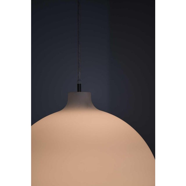 Vilhelm Wohlert Satellite Ceiling Lamp in Opaline Glass attributed to Vilhelm Wohlert, 1960s For Sale - Image 4 of 7