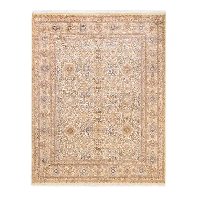 Mogul, One-of-a-Kind Hand-Knotted Area Rug in Ivory, 8' 1" x 10' 2" For Sale