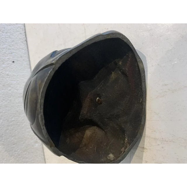 Solid Bronze Buddha with Brown Patina, 20th Century For Sale - Image 9 of 10