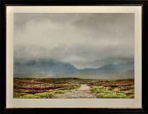 Frank Egginton, The Maamturk Mountains from Recess, Connemara, Ireland, 1970s, Watercolor & Paper, Framed