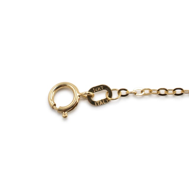 Early 21st Century Ladies 14k Yellow Gold Turquoise Station Chain Necklace For Sale - Image 5 of 7