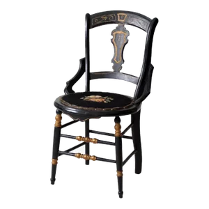 Antique Needlepoint Seat Accent Chair