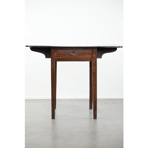 Antique English Drop-Leaf Dining Table in Oak, 1800s For Sale - Image 5 of 13