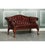 Stunning hand-dyed burgundy hump or camel back regency style chesterfield fully buttoned two-seater sofa. A very stunning...