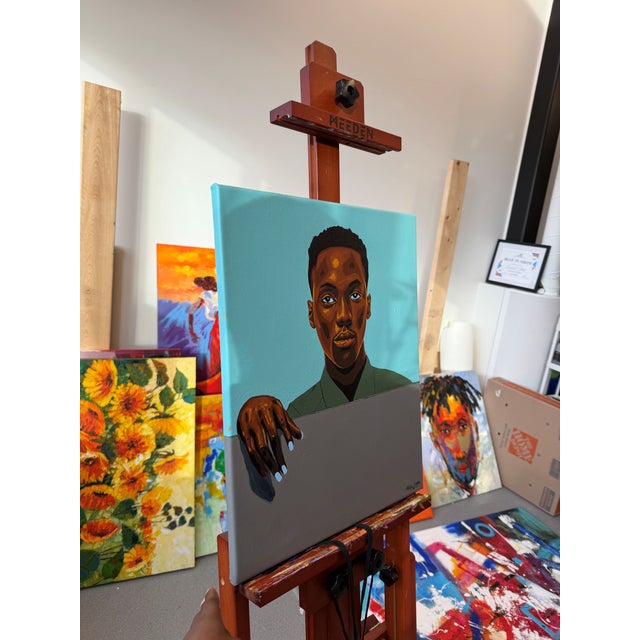 Emmanuel Akolo The Silent Guard 2, 2026 Oil on canvas 24 × 48 × 1 in | 61 × 121.9 × 2.5 cm Unique work Includes a...