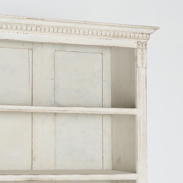 Mid 19th Century White Painted Swedish Display Cabinet Bookcase, Circa 1840-60 For Sale - Image 5 of 8