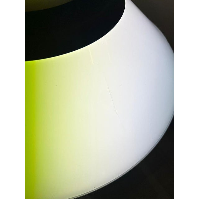 Space Age Double Light Lamp in Glass and Steel, 1970s For Sale - Image 10 of 18