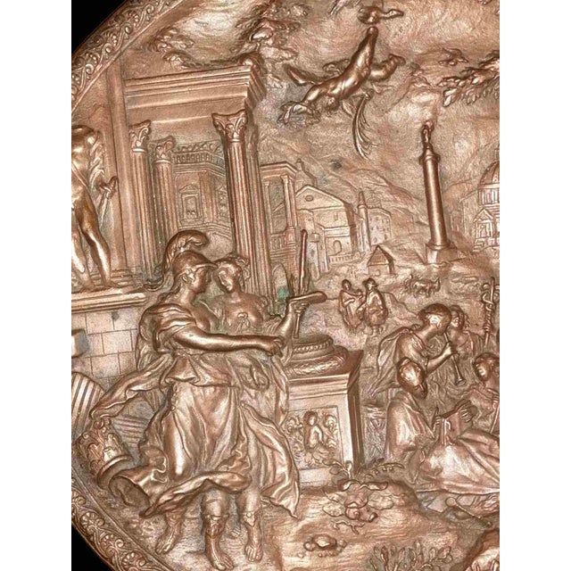 Bronze Relief with Allegory of Arts and Sciences in Reference to Hans Jakob Bayr, 1600s-1700s, in Flawless conditions....