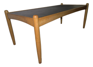 Mid-Century Oak and Slate Coffee Table by Eric Merthen, Sweden, 1960s