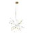 Chapman & Myers for Visual Comfort Signature Stellar Medium Chandelier in Matte White & Antique Brass with Frosted Acrylic For Sale