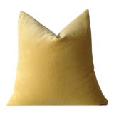 Sunshine Yellow Velvet Pillow Cover For Sale