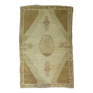 Vintage Turkish Kars Formal Medallion Carpet