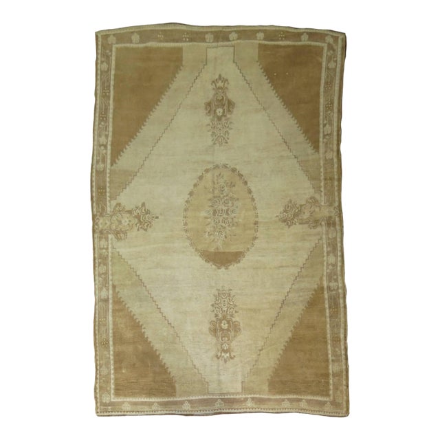 Vintage Turkish Kars Formal Medallion Carpet - 6'7" x 10'2" For Sale