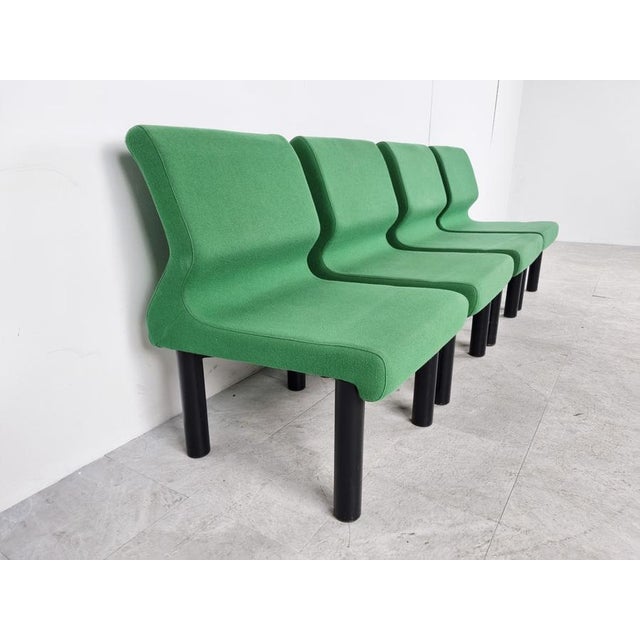 1980s Vintage Lounge Chairs, 1980s, Set of 4 For Sale - Image 5 of 12