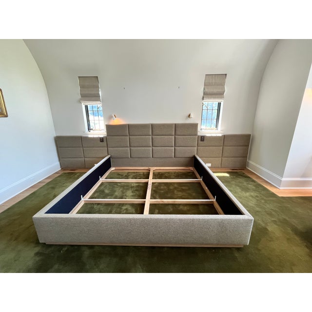 Mid-Century Modern Custom King Bed by Ad100 Designer Andre Mellone of Studio Mellone For Sale - Image 3 of 5